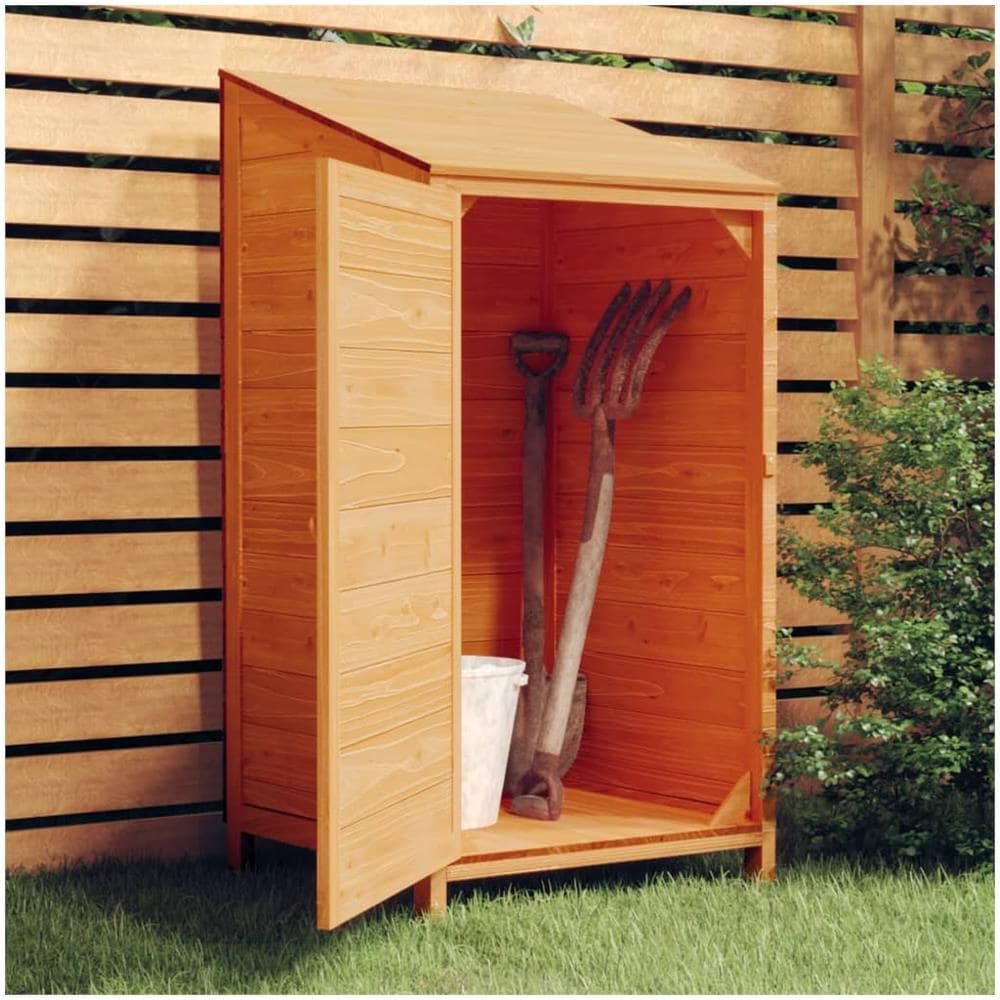 Capanno Da Giardino Marrone 55x52x112cm Legno Massello Di Abete - Foto 1
