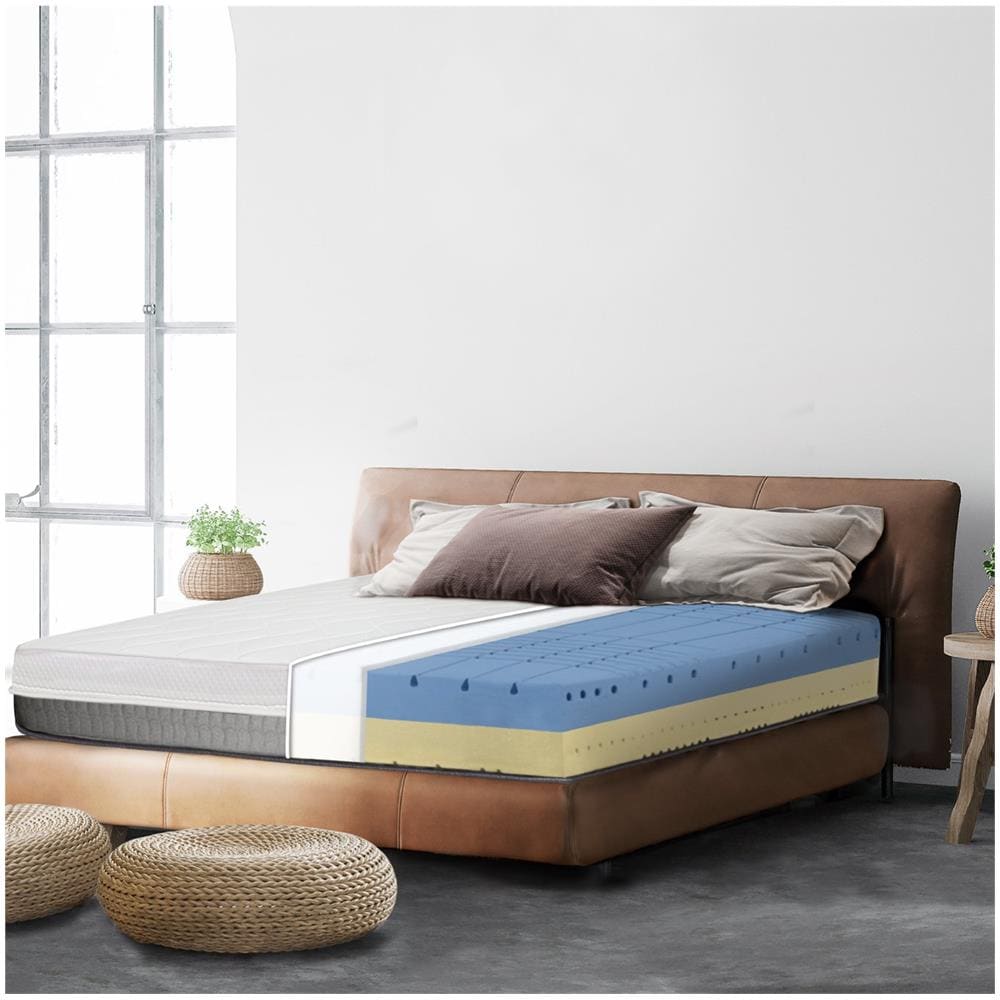 Materasso 160 X 200 Matrimoniale In Memory Foam | Supporto Ortopedico Ed Ergonomico | Tessuto Anallergico E Traspirante | Antiacaro E Antibatterico | 100% Made In Italy | Qualità Certificata | - Foto 1