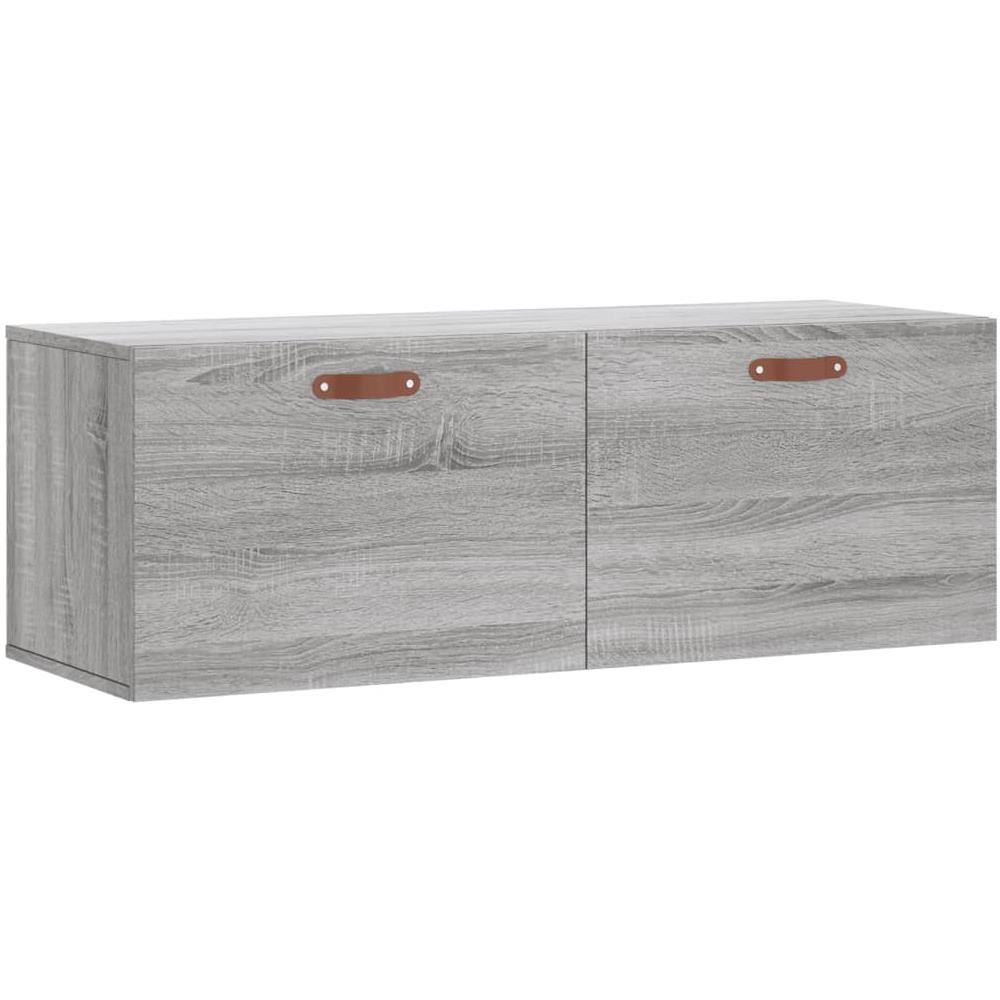 Mobile A Parete Grigio Sonoma 100x36,5x35 Cm Legno Multistrato - Foto 2
