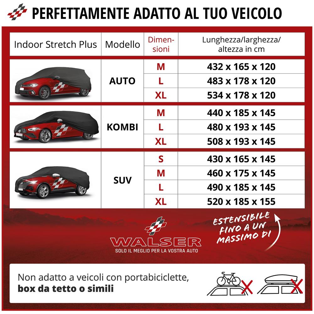 Telone Protettivo Indoor Stretch Plus Suv Dimensione L Nero - Foto 2