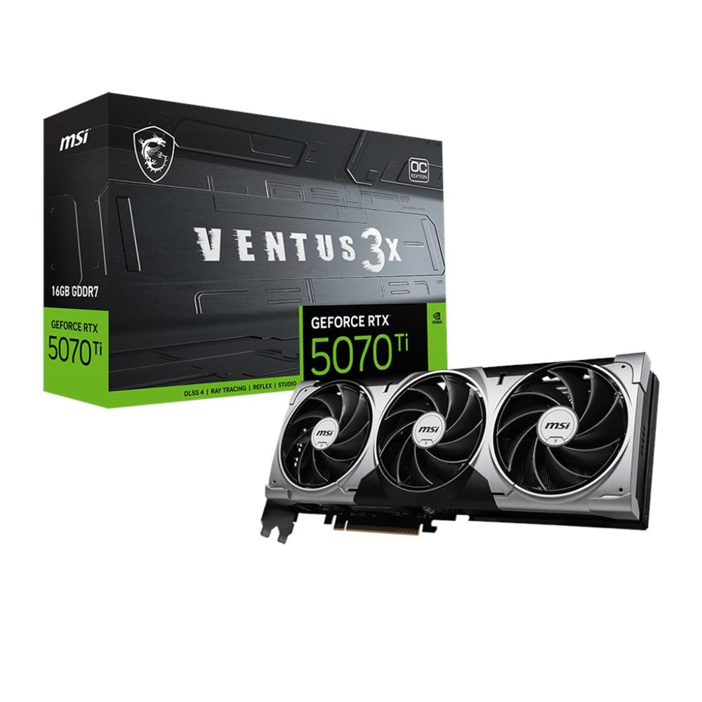 GeForce RTX 5070 Ti 16G VENTUS 3X OC 16 GB GDDR7 PCI Express 5.0 3 x Ventola - Foto 1