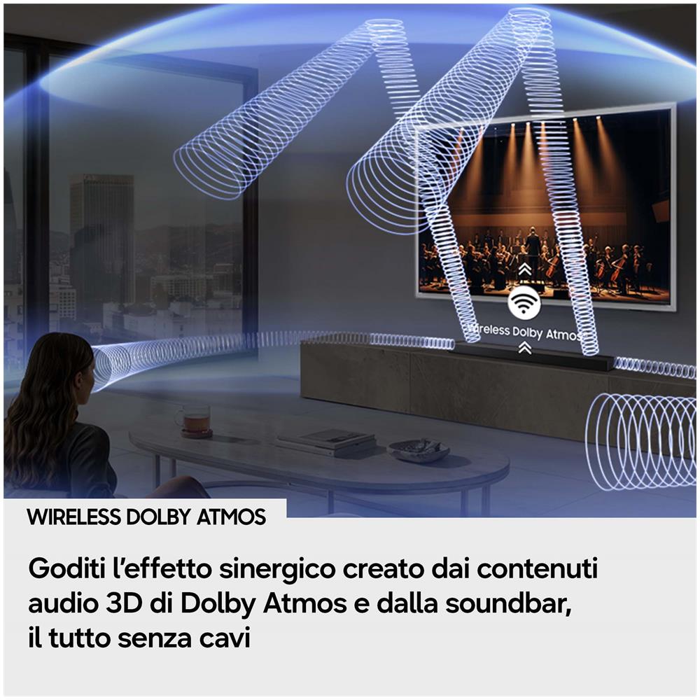 Soundbar HW-QS90H /XC, Audio 7.1.2 canali, potenza 330W, Active Voice Amplifier Pro, Bluetooth 5.3, Q-Symphony, Wireless Dolby Atmos, 2026 - Foto 20