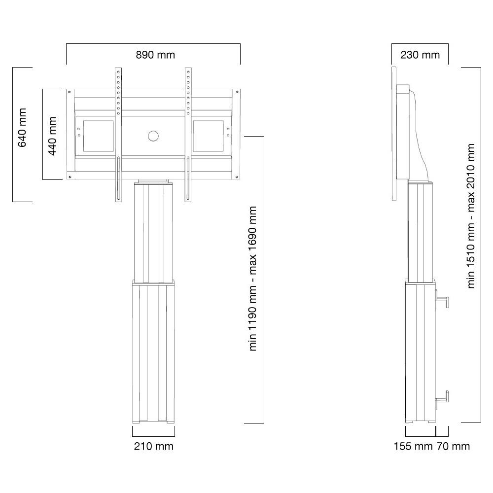 PLASMA-W2500SILVER Mobiletto Portatile per TV - Foto 5