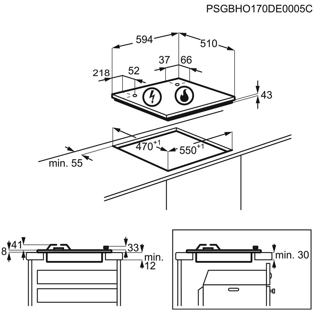 Piano Cottura EGS 6414 W a Gas 4 Fuochi Gas Colore Bianco - Foto 4
