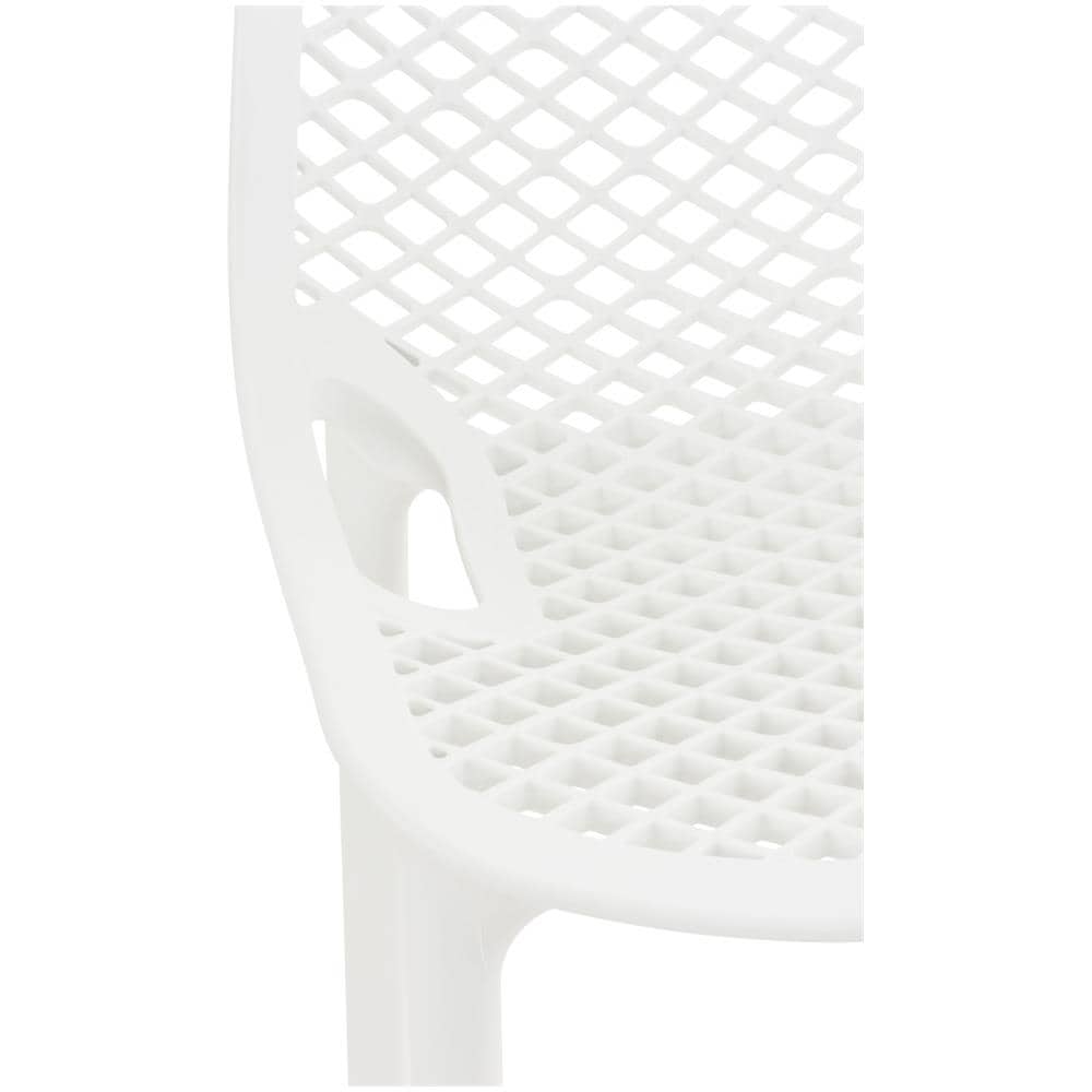 Sgabello Alto Outdoor Air in Polipropilene I Sgabello Impilabile Alt. 75 CM | Sgabello Bar Facile da Pulire I Sedia Design Carico Max 130 kg Bianco - Foto 5