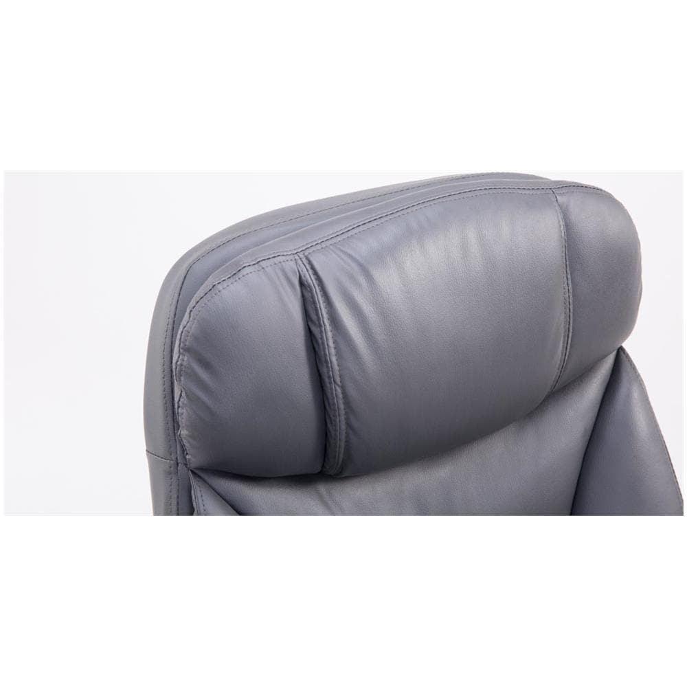Sedia Ufficio Troy XL con Braccioli in Similpelle I Poltrona Relax Ragolabile con Poggiapiedi I Sedia Poltrona Ergonomica Carico Max 160 kg Grigio - Foto 5