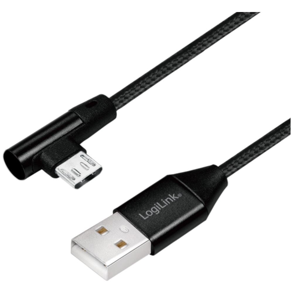 Cavo Usb Micro-b Maschio Angolato / usb-a Maschio Dritto 0,3m Nero - Foto 1