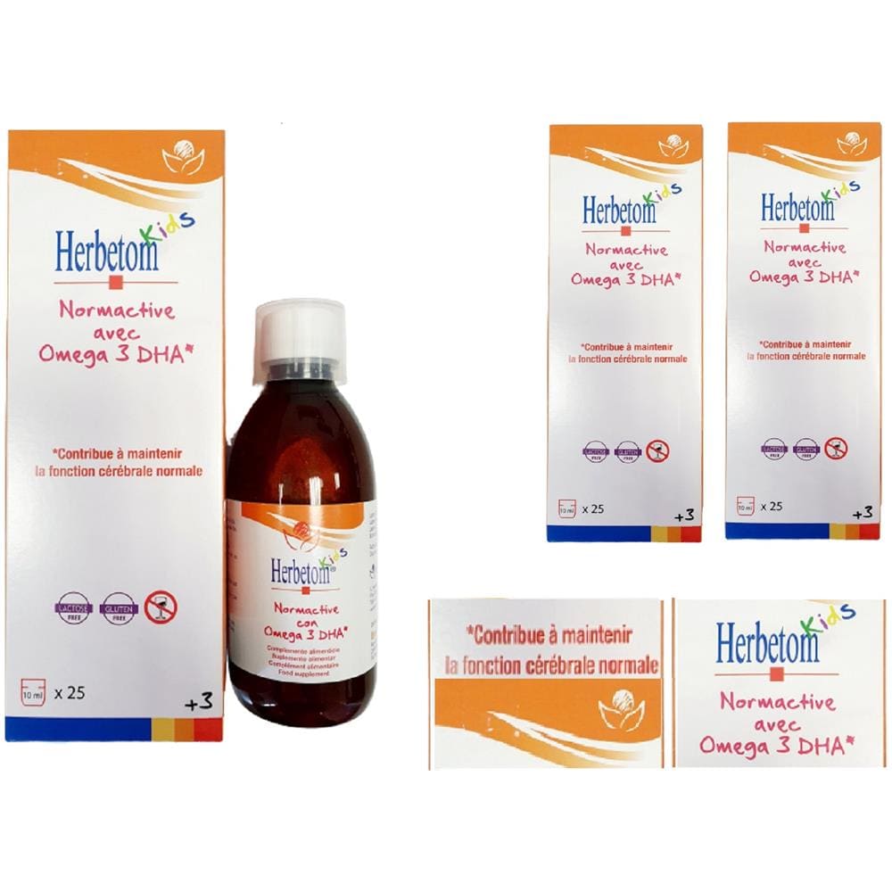 Bambini Normactive 250 Ml Omega 3 Con Vitamine A, E, D Per I Bambini Attivi - Foto 2