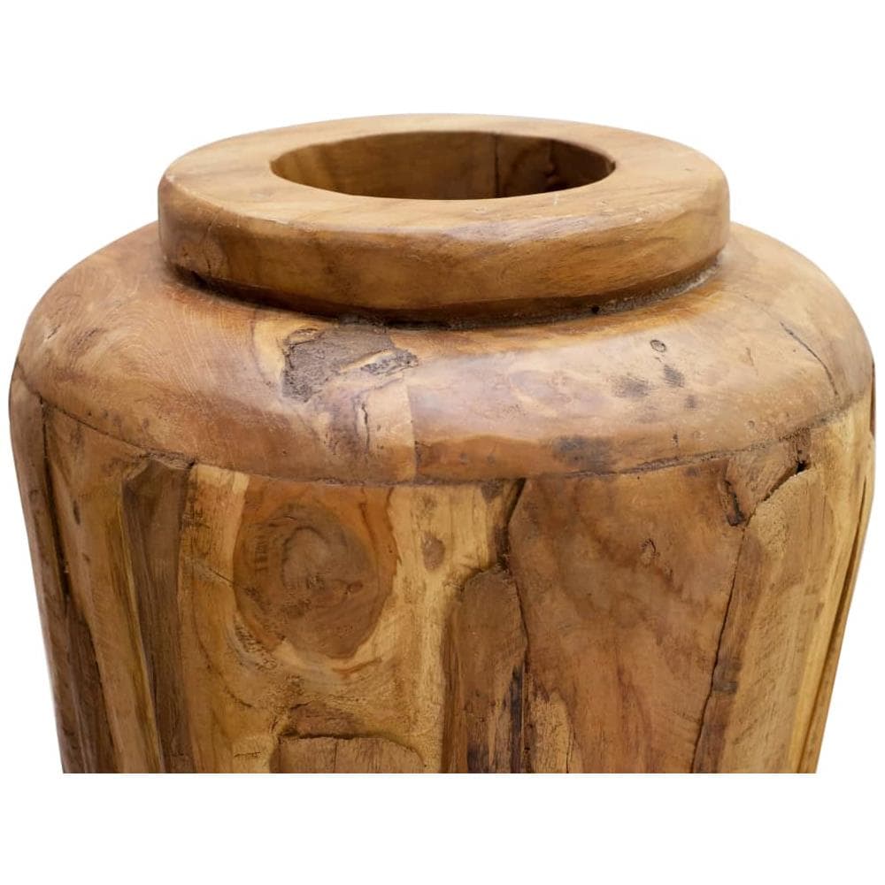 Vaso Decorativo 40x80 Cm In Legno Massello Di Teak - Foto 2