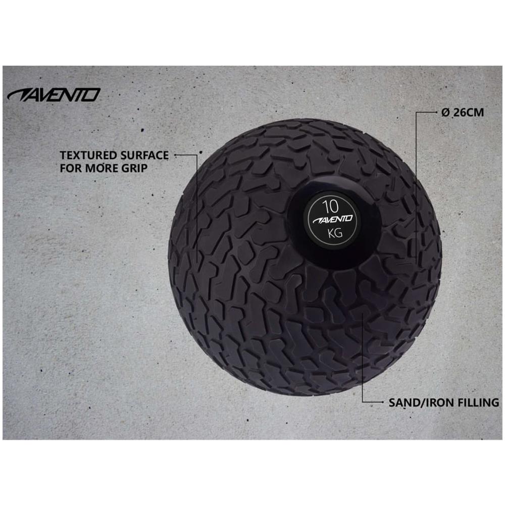 Palla Medica Con Motivo A Rilievo 10 Kg Nera - Foto 2