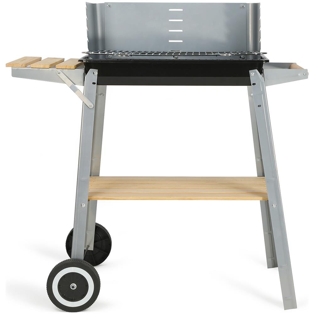 DOC244 barbecue per l'aperto e bistecchiera Carrello A legna Nero, Acciaio inox - Foto 1