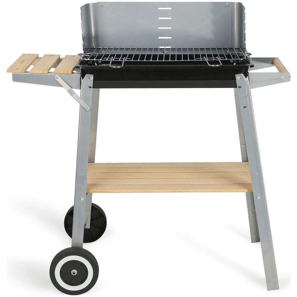 DOC244 barbecue per l'aperto e bistecchiera Carrello A legna Nero, Acciaio inox - Foto 2