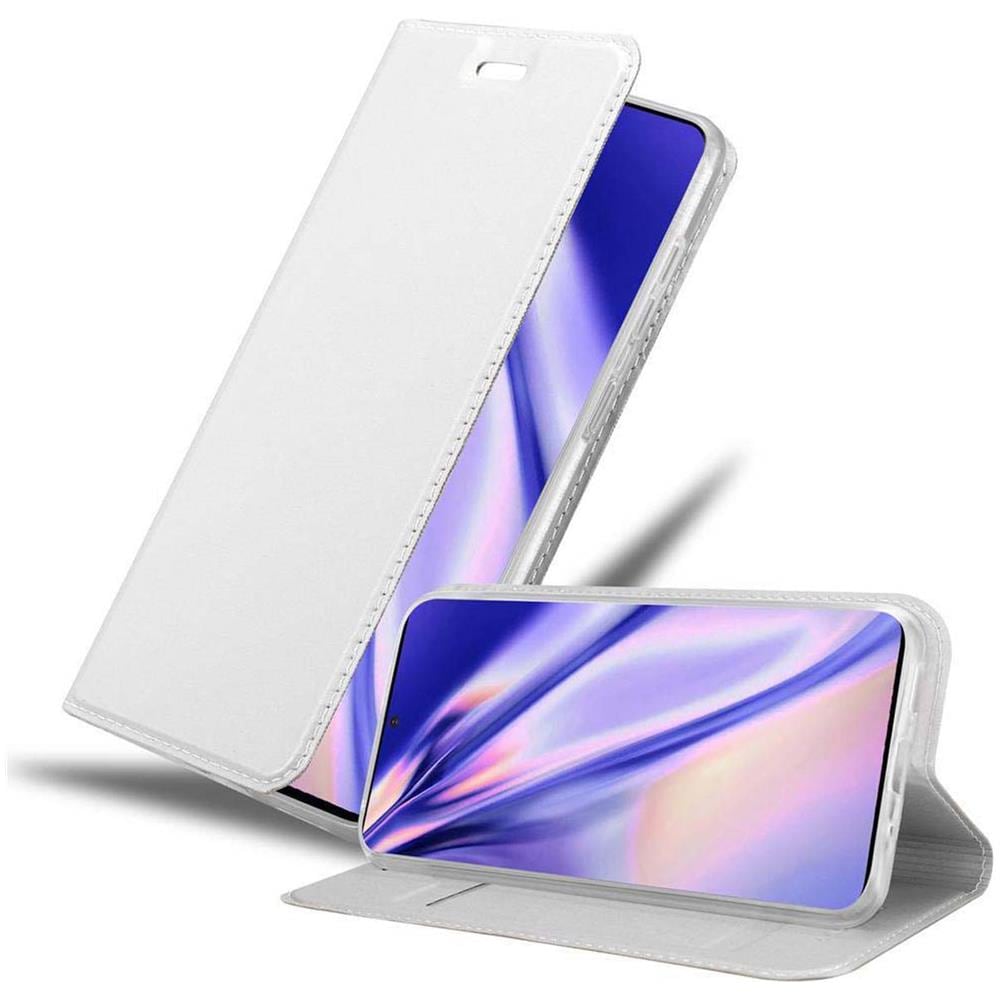 Custodia Compatibile Con Samsung Galaxy S20 In Classy Argento - Coperchio Protettiva Con Chiusura Magnetica, Funzione Stand E Tasca Per Le Carte - Foto 1