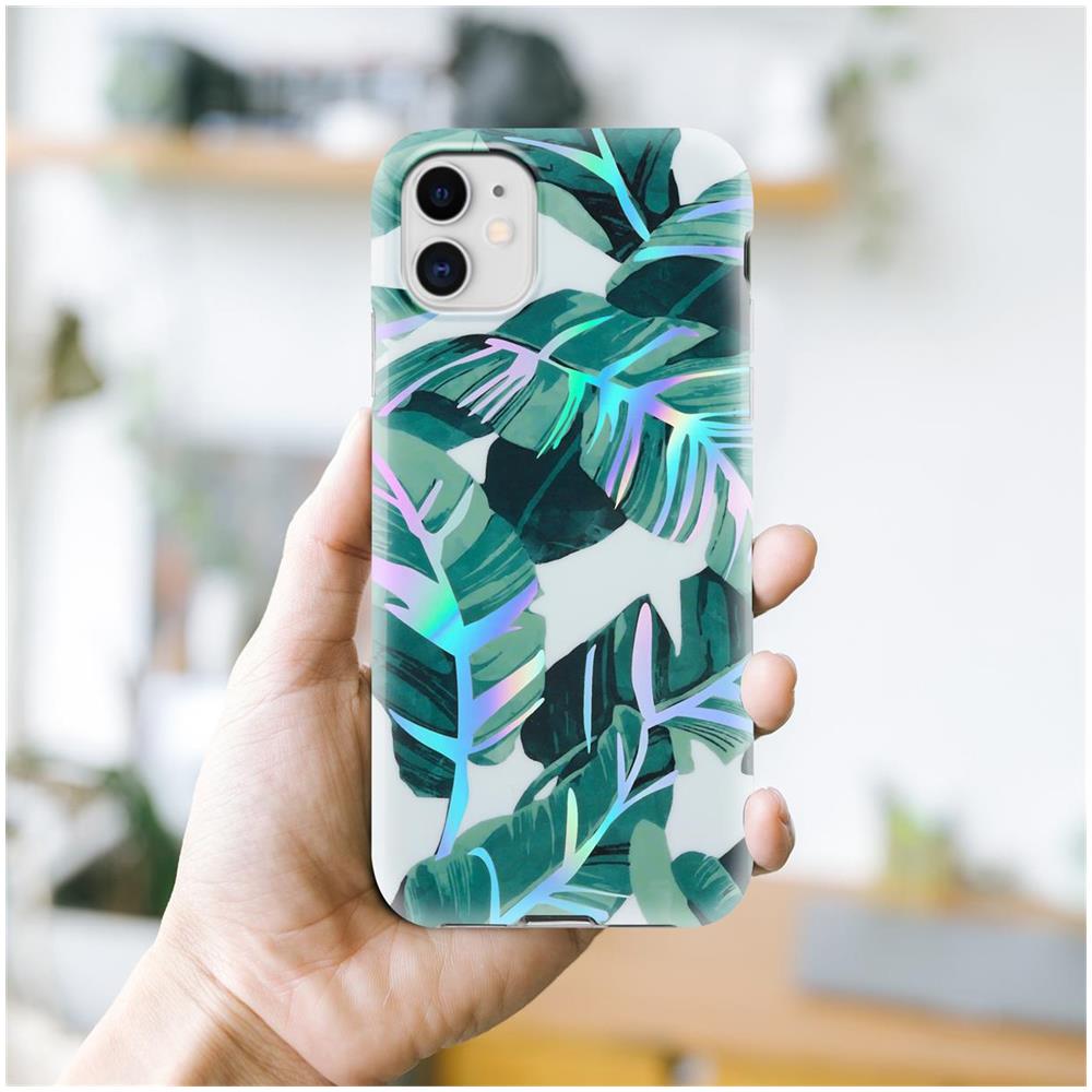 Custodia Compatibile Con Apple Iphone 11 Con Foglie Di Banana - Coperchio Protettivo In Silicone Tpu Con Motivo Floreale - Foto 7