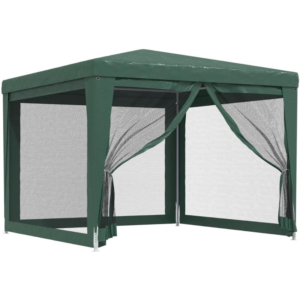 Tenda Per Feste Con 4 Pareti Laterali In Rete Verde 3x3 M Hdpe - Foto 2
