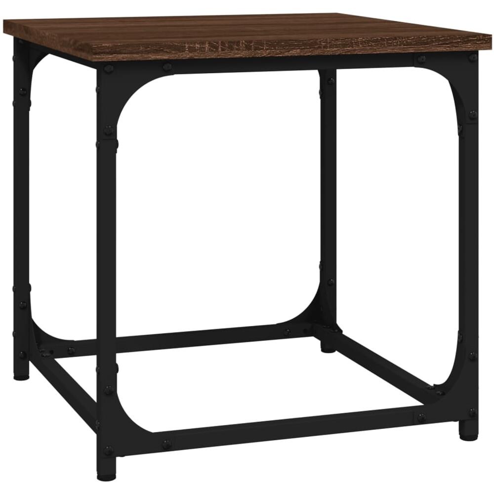 Tavolino Da Salotto Rovere Marrone 40x40x40cm Legno Multistrato - Foto 2