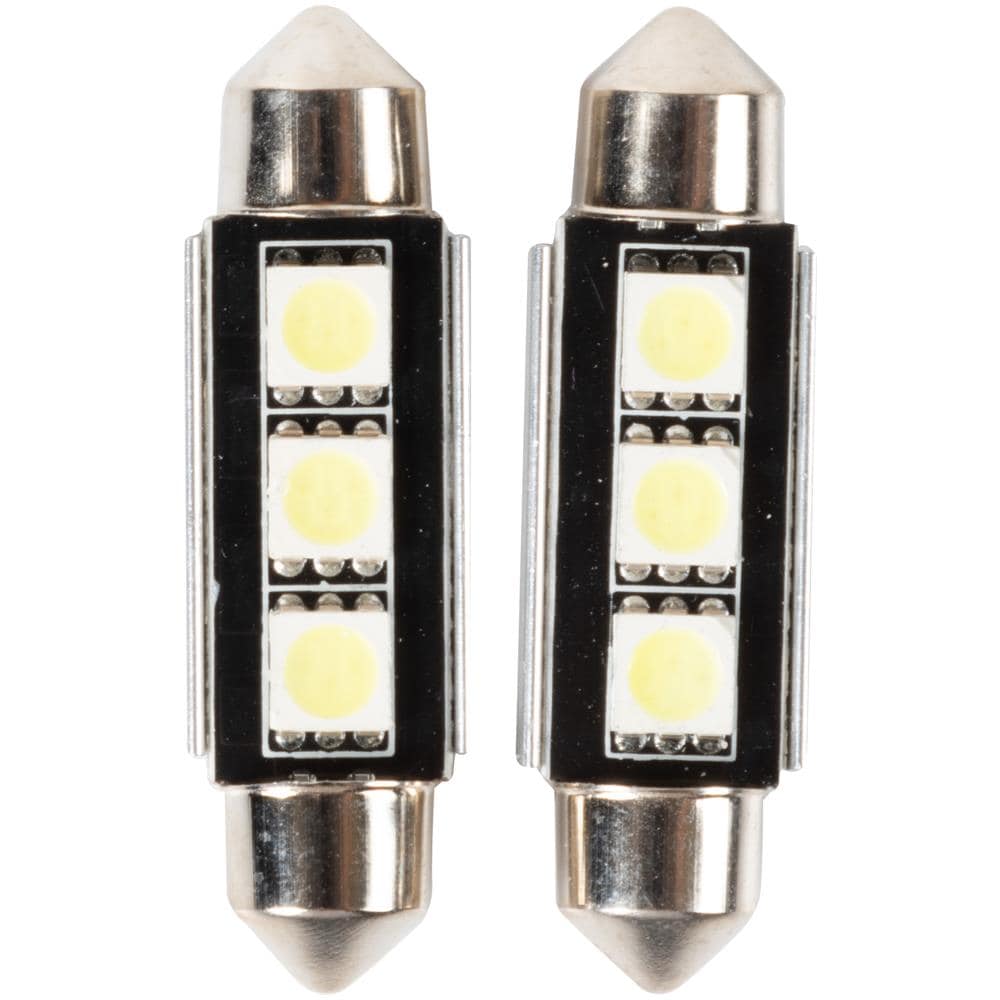 Lampadine Siluro Auto 3 Led 12v 10w Due Pezzi 41 Mm Illuminazione - Foto 2