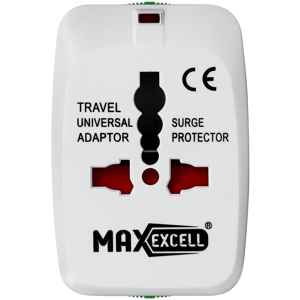 Adattatore Presa Universale Ue / Usa / Uk / Aus Con Spia Led, Bianco - Foto 1