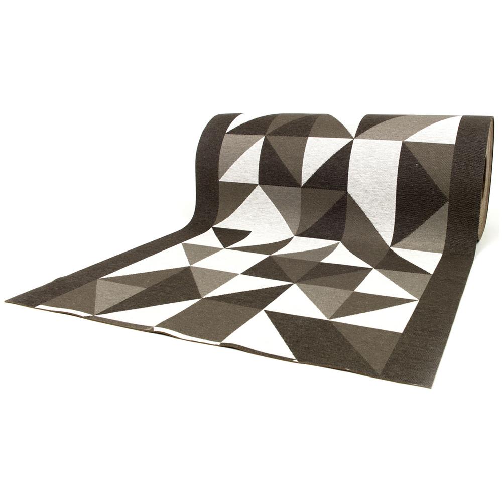 Tappeto Passatoia Cucina Antiscivolo In Tessuto Jacquard Disegno Origami Fango 57x230 Fango - Foto 1