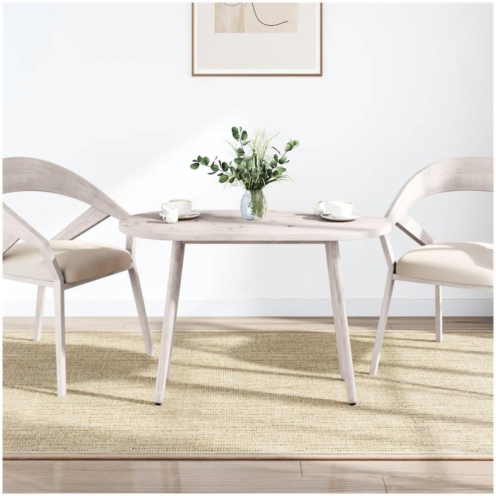 Piano Tavolo Bianco 90x45x2,5cm In Legno Massello Di Pino Ovale - Foto 2