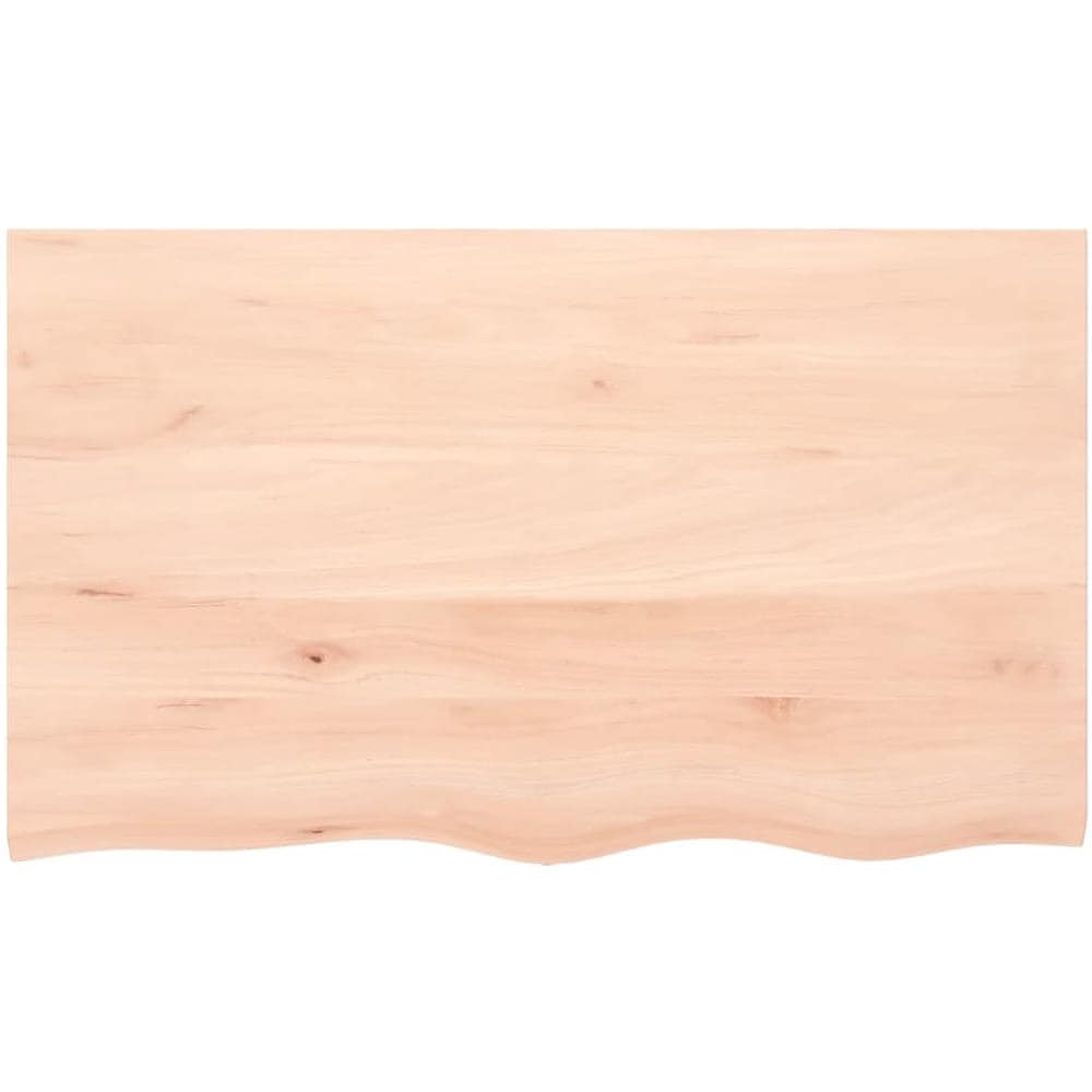 Ripiano a Parete 100x60x2 cm Legno Massello Rovere Non Trattato - Foto 2