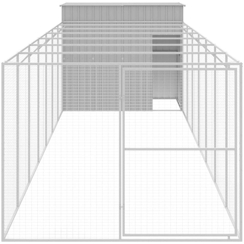 Casetta Cani Corsa Grigio Chiaro 214x865x181 Cm Acciaio Zincato - Foto 3