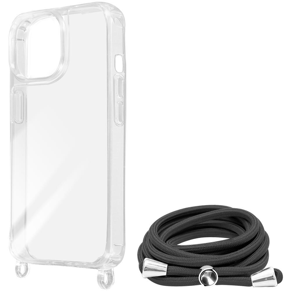 Cover Con Cordino Per Iphone 15 Pro Max Rigida Bumper Serie Corda Trasparente - Foto 5