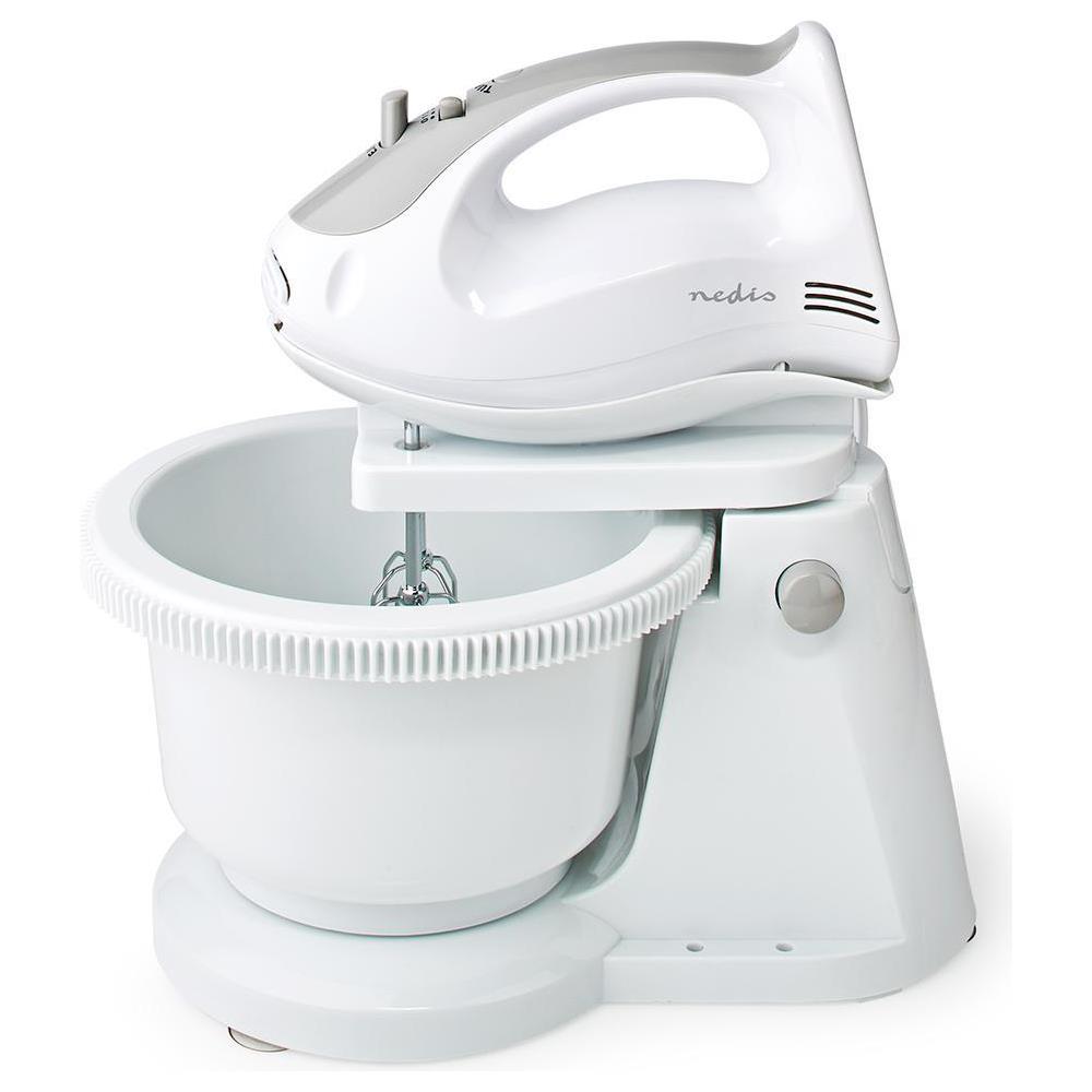 Sbatitore Manuale KAHM110CWT con Ciotola 2 Litri 5 Livelli Velocità + Turbo Potenza 200 W Colore Grigio/Bianco - Foto 1