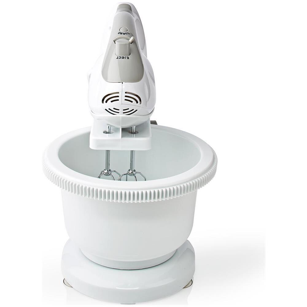 Sbatitore Manuale KAHM110CWT con Ciotola 2 Litri 5 Livelli Velocità + Turbo Potenza 200 W Colore Grigio/Bianco - Foto 2