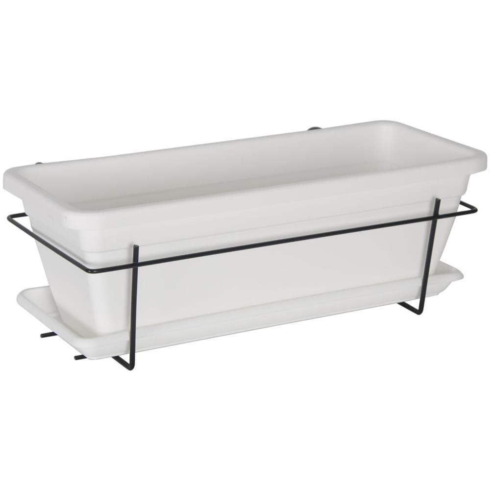 Kit Veneza Bianco - Cassetta Con Sottovaso E Fioriera - Foto 1