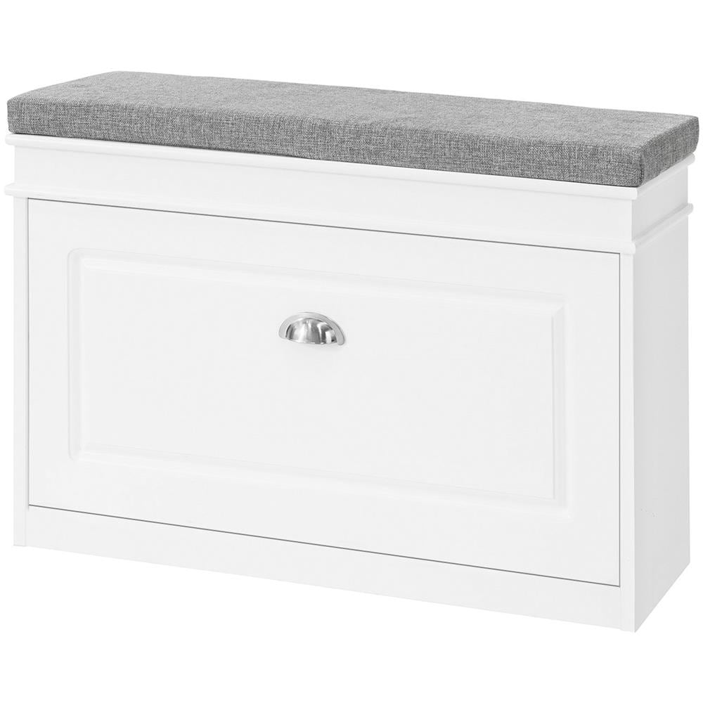 Serie Bianche Di Scarpiere Moderne Bianco 75x24x51cm 1 Anta 1 Cuscino Fsr82-l-w - Foto 1