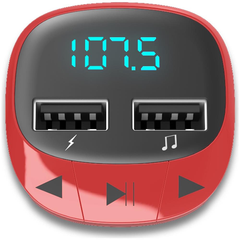 Car Transmitter Fm Red (microsd, Usb Charge, Usb Mp3) - Foto 3