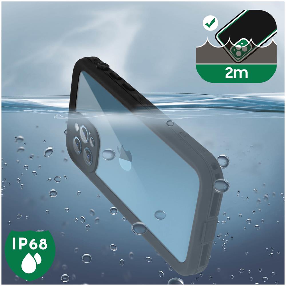 Cover Iphone 12 Pro Waterproof 2m Con Vetrino Nero - Foto 2