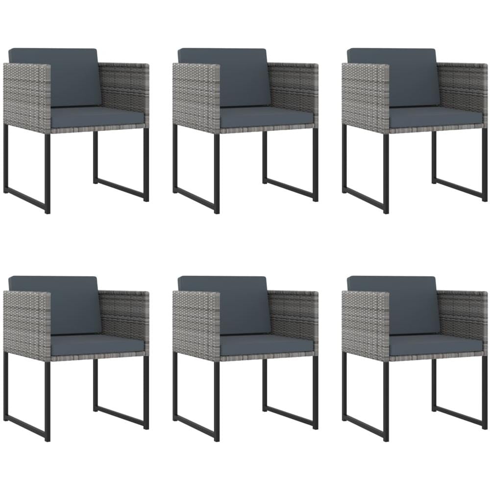 Set Pranzo Da Giardino 11 Pz Con Cuscini In Polyrattan Grigio - Foto 2