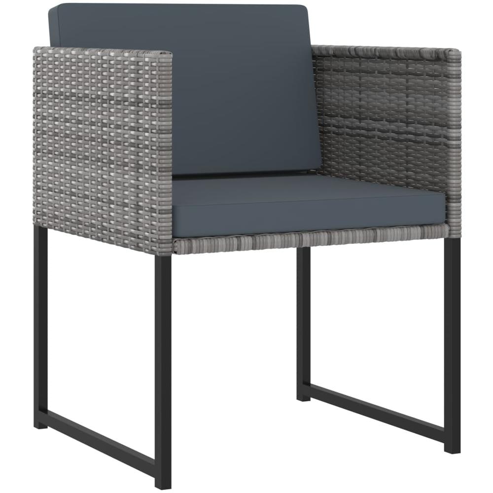 Set Pranzo Da Giardino 11 Pz Con Cuscini In Polyrattan Grigio - Foto 3