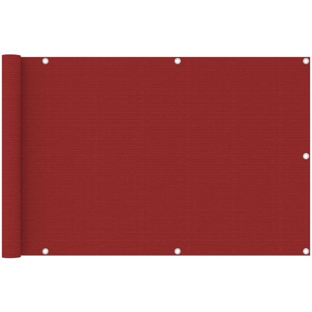 Paravento Da Balcone Rosso 90x400 Cm In Hdpe - Foto 1