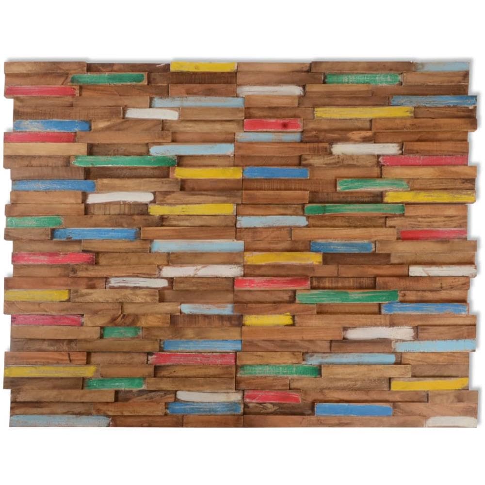 Pannelli per Pareti 10 pz 1,03 m² in Legno Massello di Teak - Foto 1