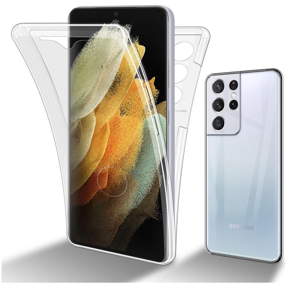 Custodia Compatibile Con Samsung Galaxy S22 Ultra In Transparente - 360° Full Body Copertura Protettiva - Protezione Anteriore E Posteriore, Protezione A Tutto Tondo Con Protezione Del Display - Foto 1