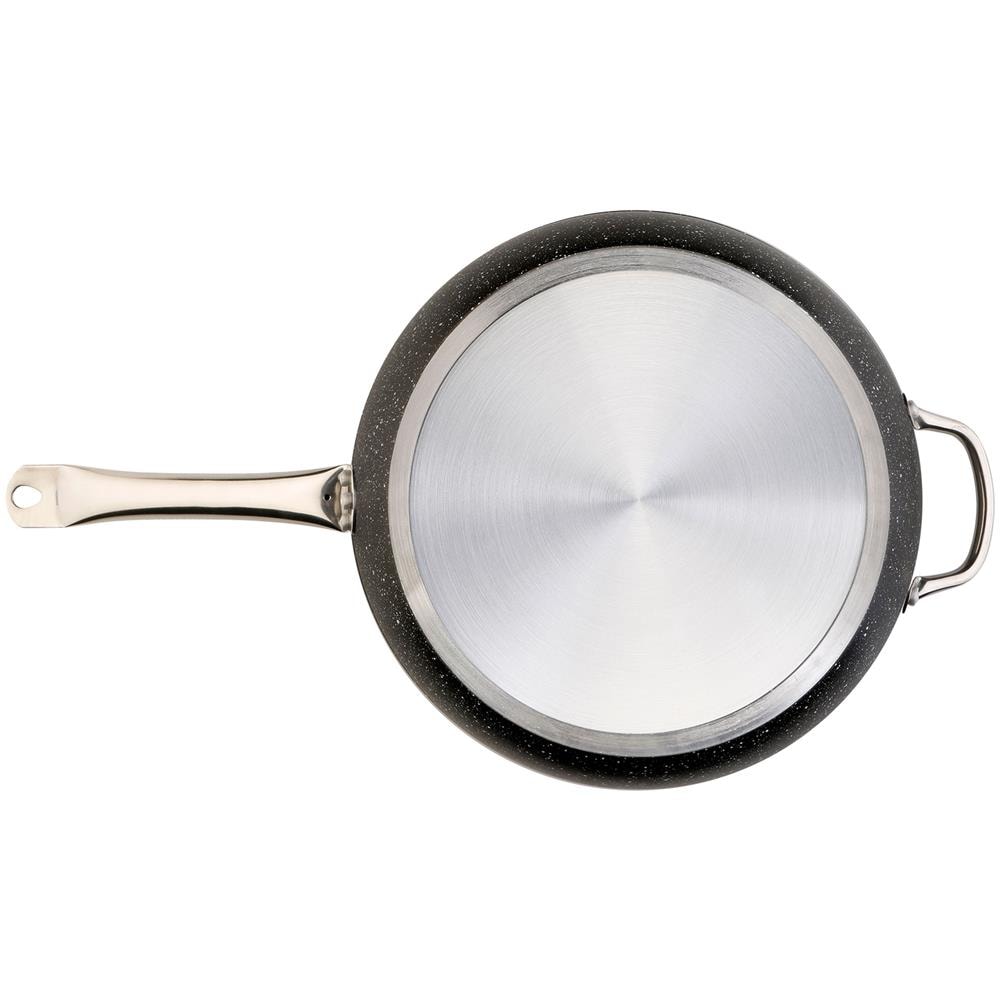 Granite Padella Profonda 32 Cm Induzione Antiaderente Ecologico Senza Pfoa, Alluminio Nero - Foto 2