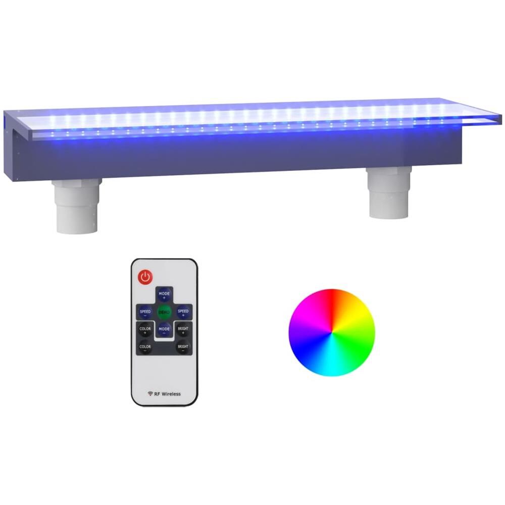 Sfioratore A Cascata Con Led Rgb Acrilico 60 Cm - Foto 2