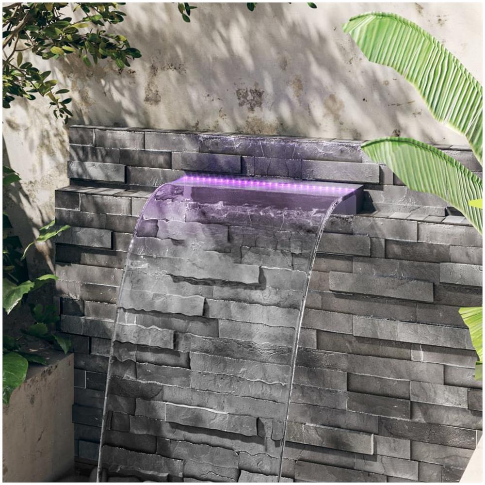 Sfioratore A Cascata Con Led Rgb Acrilico 60 Cm - Foto 1