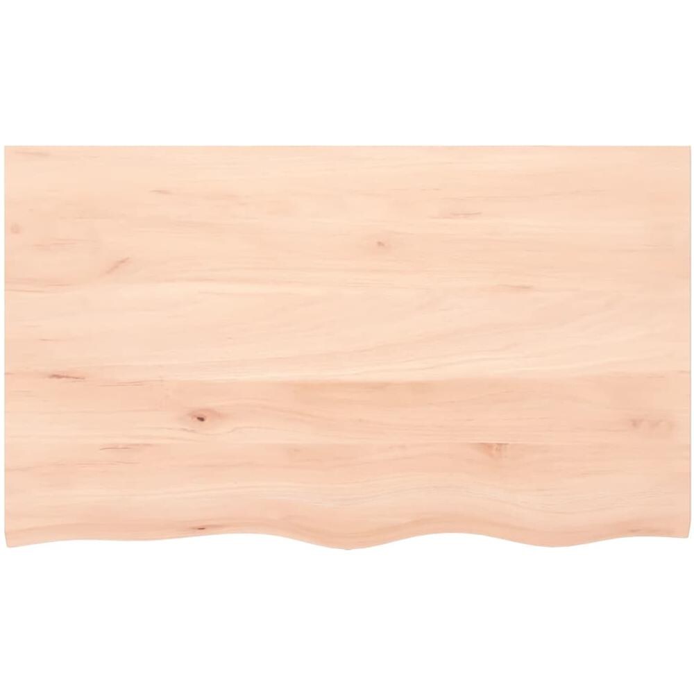 Ripiano a Parete 100x60x (2-4) cm Massello Rovere Non Trattato - Foto 2