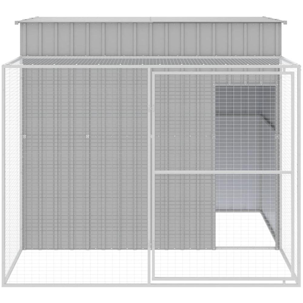 Casetta Cani Corsa Grigio Chiaro 214x253x181 Cm Acciaio Zincato - Foto 3