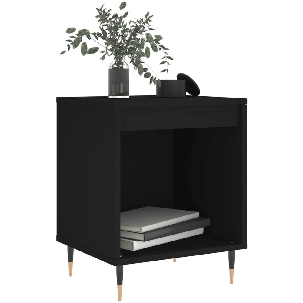 Comodino Nero 40x35x50 Cm In Legno Multistrato - Foto 3