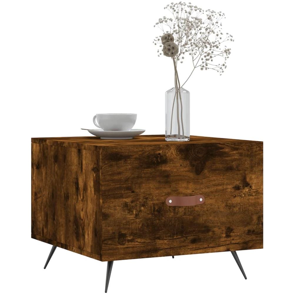 Tavolino Da Salotto Rovere Fumo 50x50x40 Cm Legno Multistrato - Foto 3