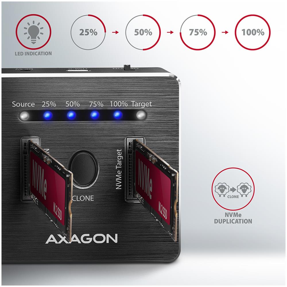 ADSA-M2C docking station per unità di archiviazione USB 3.2 Gen 2 (3.1 Gen 2) Type-C - Foto 2
