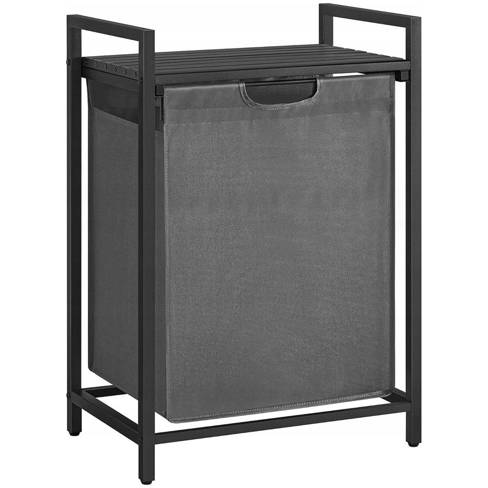 Cesto portabiancheria Valora grigio a scomparto singolo, stile loft, 65 l - Foto 1