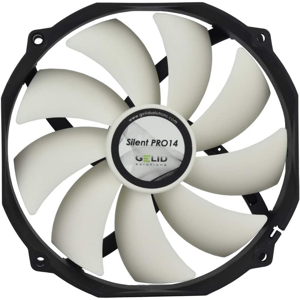 Ventola di Raffreddamento Silent 14 Pro 1500 Rpm 140 mm Colore Nero e Bianco - Foto 1
