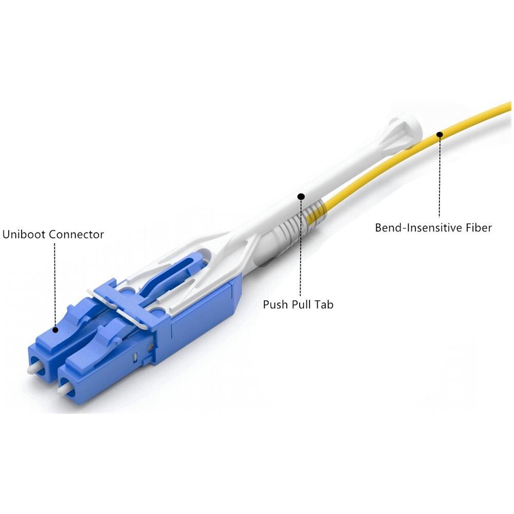 Cavo Fibra Ottica Lc / lc Uniboot Hd 9/125 Monomodale 10m Os2 - Foto 2