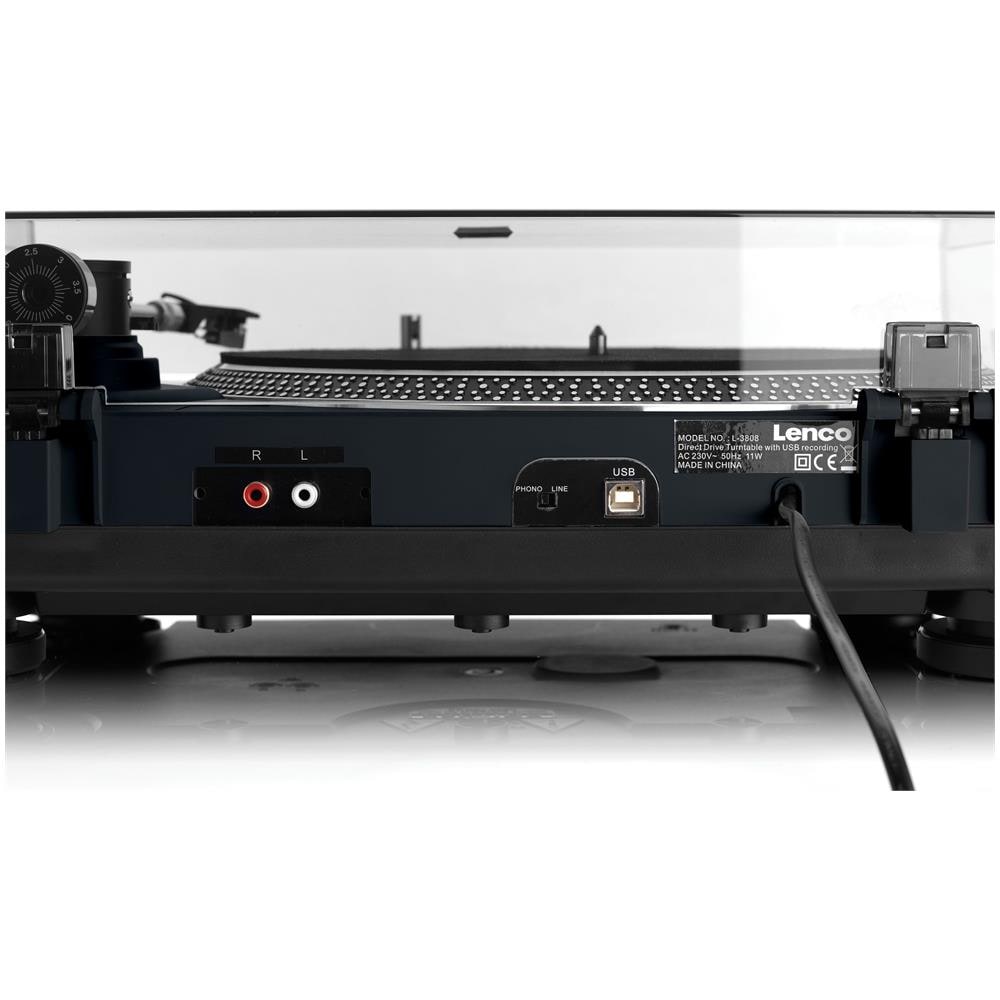 Giradischi con trasmissione a cinghia L-3808 33 e 45 Giri / min con USB- Colore Nero  - Foto 3